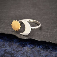 Sun and Moon Adjustable Ring