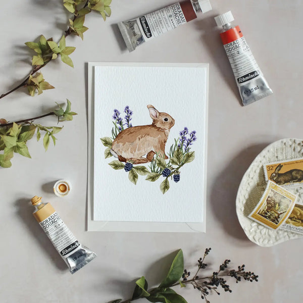 Wild Rabbit Greeting Card
