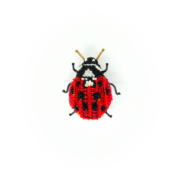 Lady Bug Beetle Brooch