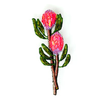 Pink Protea Brooch