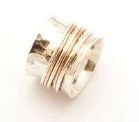 Spinning Ring with 5 Rings on Sterling Silver