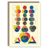 Three Primitive Colours greeting card