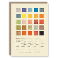 Meanings of Colour greeting card