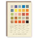 Meanings of Colour greeting card