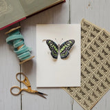 Green Malachite Pop Out Butterfly Greeting Card