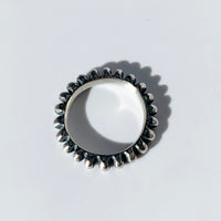 Oxidized Circle Bumpy Ring: Size 7 1/4