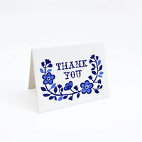 Mini Blue Thank You Card