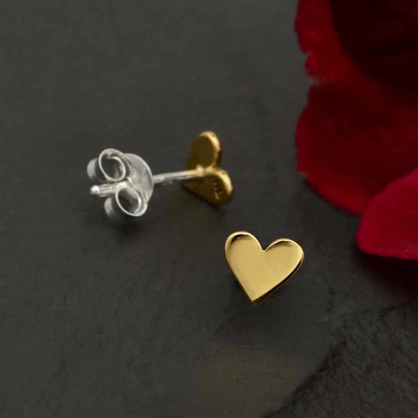 Tiny Heart Stud Earrings 5x5mm