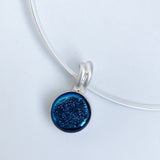Blue Gemstone Circle Twist Necklace