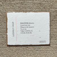 "Lovely Day" Plantable Poetry Card